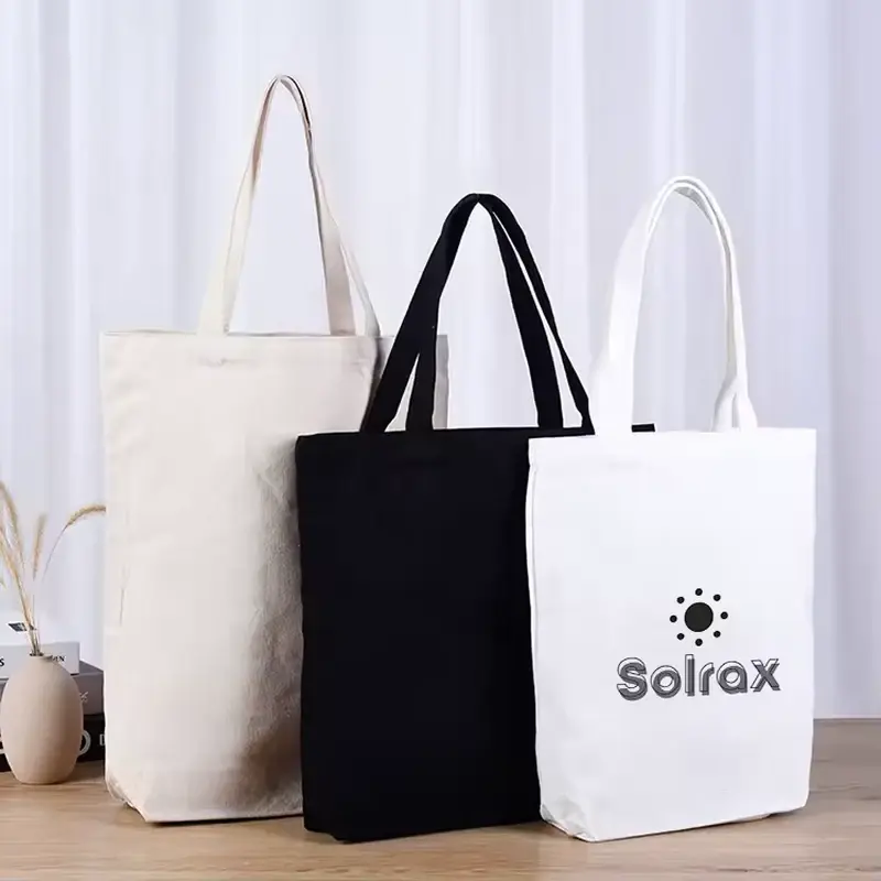 White black and natural 16 oz canvas tote samples