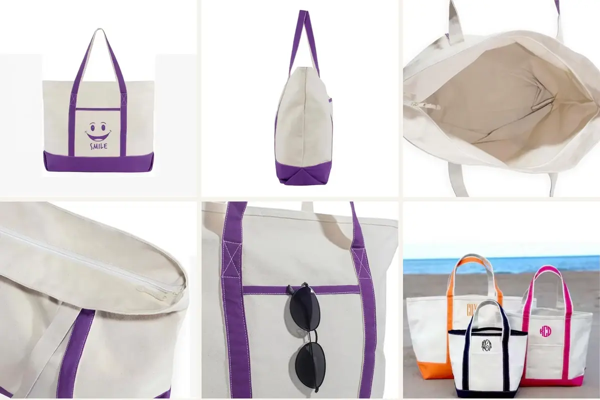 Canvas body and contrasting webbing color combinations